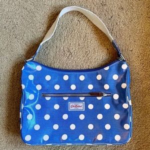 Cath Kidston London Dot Hobo Shoulder Bag, Periwinkle Blue